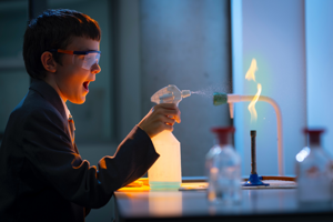 Teddington School - Student in a Science Experiment