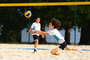 Teddington School - Student Playing Volleyball